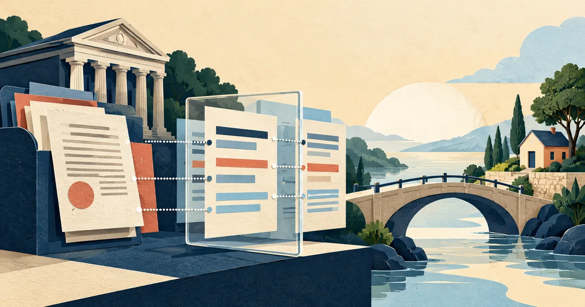 Court and credit records aligned before a bridge toward financial recovery