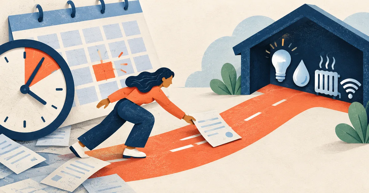 A calendar and timing path protecting essential bills after a missed payment